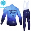 Set Fietsshirt Lange Mouw + Lange Koersbroek 2021 Astana-Premier Tech N001 Winter Thermal Fleece